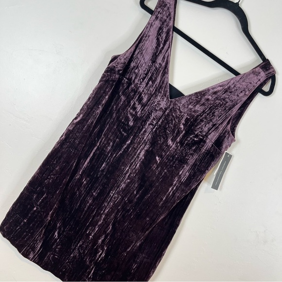 French Connection Theresa Mini Dress Crushed Velvet Purple Haze Size 6 N… - Picture 4 of 12